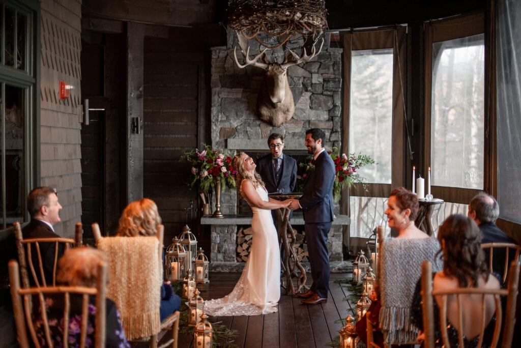 Intimate elopement in Adirondack Mountains