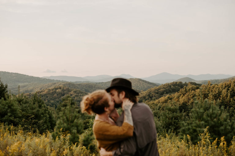 mountains field couple love
