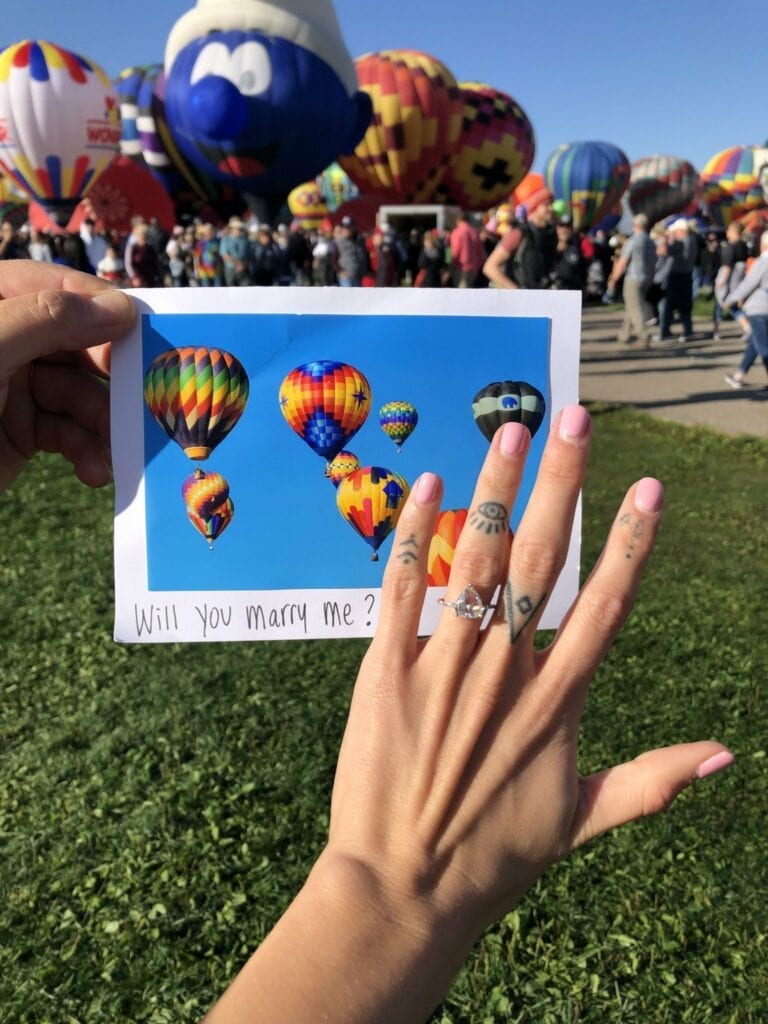 hot air balloon proposal