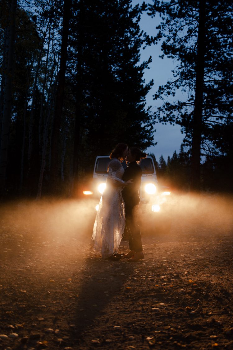 Annika Stacey Photo - Couple with headlights hugging